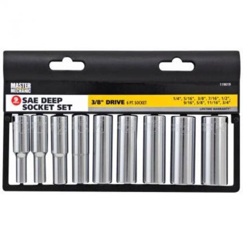 9-piece 3/8&#034; drive sae deep socket set apex tool group sockets 119019 for sale