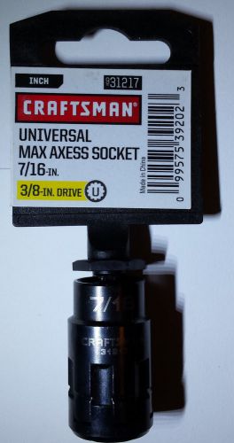 New Craftsman 3/8 in. Dr. Universal Max Axess7/16 in Socket # 31217