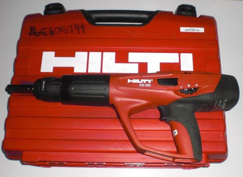 Hilti dx 460-gr powder actuated grating tool w/ case &amp; accessories excellent for sale