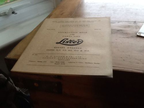Lister.Instruction Book and Parts List. Diesel Types.31/2. 6-1. 8-1. 12-2. 16-2.