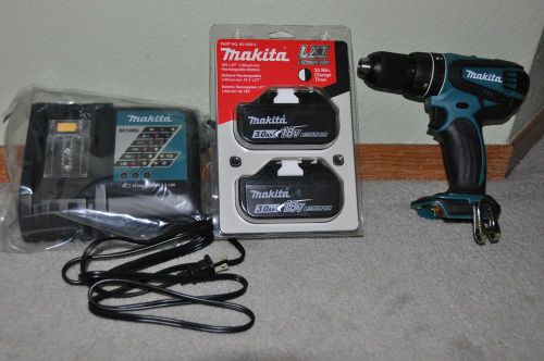Makita LXPH01 LXT 18V Cordless Hammer Drill, BL1830-2, Charger 18v and hard case