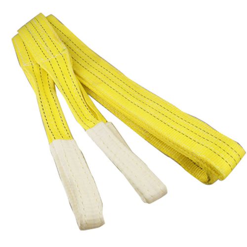 3t straight capacity eye to eye yellow web lifting sling tow strap 4m 13ft for sale