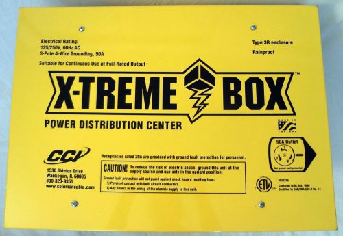 Coleman Cable Xtreme-Box Temporary Power Distribution Center 01962-3R-02 50A