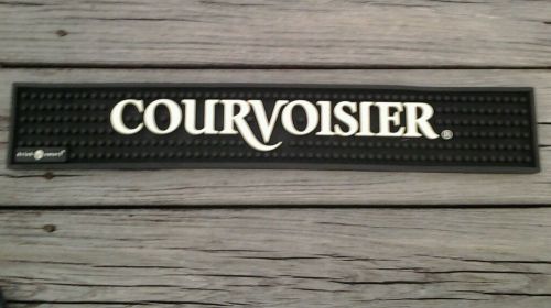 2 Courvoisier Cognac Bar Runner Rubber Spill Mat Black 20 3/4&#034;- LOT OF 2!!!!
