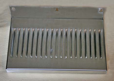 Stainless Steel 10x6 Drip Tray with backsplash for (4)