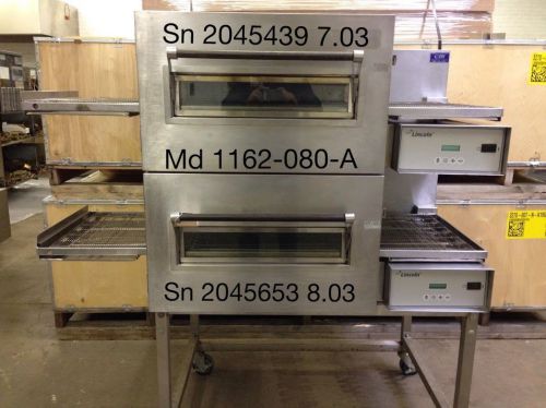 Remanufactured lincoln 1162 fastbake conveyor oven with high stand for sale