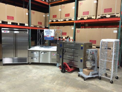Pizza equipment package-oven, pizza prep, mixer, refrigerator etc. for sale