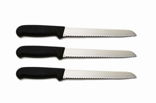 3 Columbia Cutlery 8” Bread Knives - Small Serrated Kitchen Cutlery Brand New