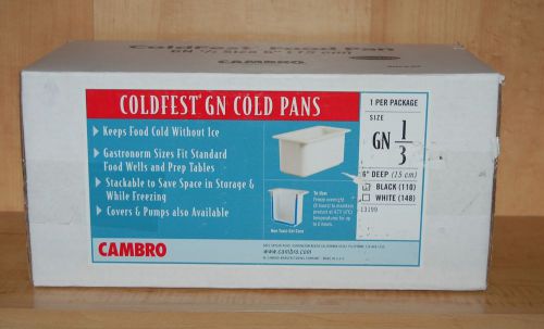 CAMBRO 1/3 GN ColdFest Cold  FOOD PAN, 3.7 QT. Black  36CF-110 BRAND NEW