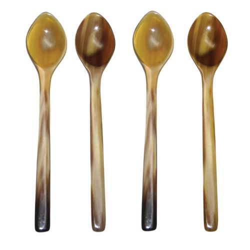 Be home mixed horn coffee spoon large set of 4 for sale