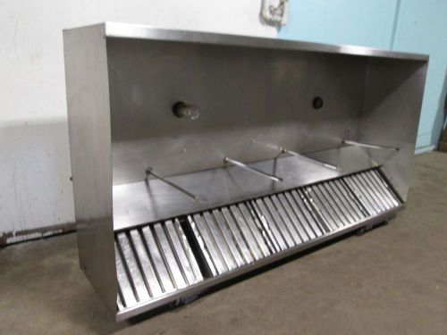 H.D. COMMERCIAL S.S.108&#034;W LIGHTED RESTAURANT EXHAUST HOOD w/S.S. GREASE FILTERS