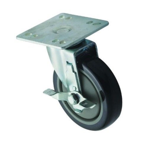 Winco CT-44B Universal Caster Set, 5&#034; Wheel With 4&#034; x 4&#034; Plate an