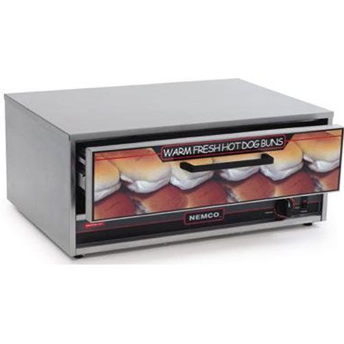 Nemco 8075-bw hot dog bun warmer, 64 bun capacity, thermostatic control, moist h for sale