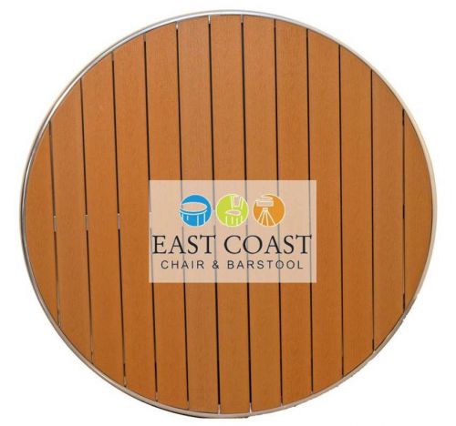 New 36&#034; round gulf coast aluminum poly-teak outdoor restaurant table top for sale