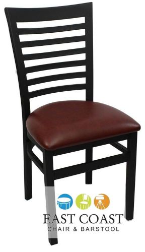 New gladiator full ladder back restaurant chair with wine vinyl seat for sale
