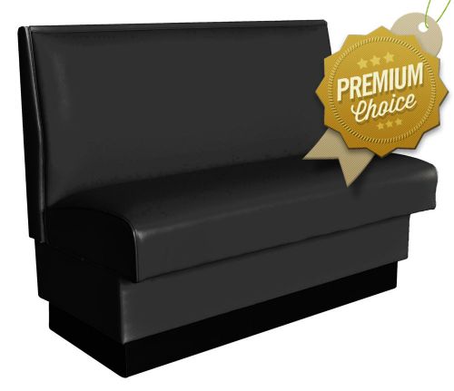 Black plain back vinyl single restaurant booth  (ghh-sbf) for sale
