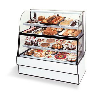 Federal Industries CGR5960DZH Curved Glass Horizontal Dual Zone Bakery Case