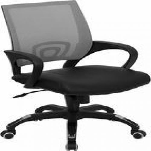 Flash Furniture CP-B176A01-GRAY-GG Mid-Back Gray Mesh Computer Chair with Black