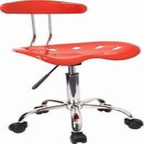 Flash furniture lf-214-red-gg vibrant red and chrome computer task chair with tr for sale
