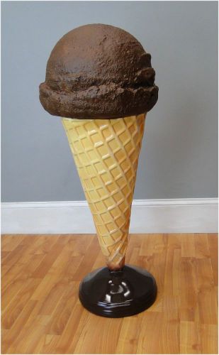 Floor mounted ICE CREAM CONE advertising street sign old waffle Chocolate scoop