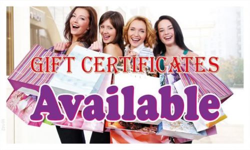 bb142 Gift Certificates Available Shop Banner Sign