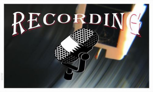bb206 Recording On Air Studio Banner Shop Sign