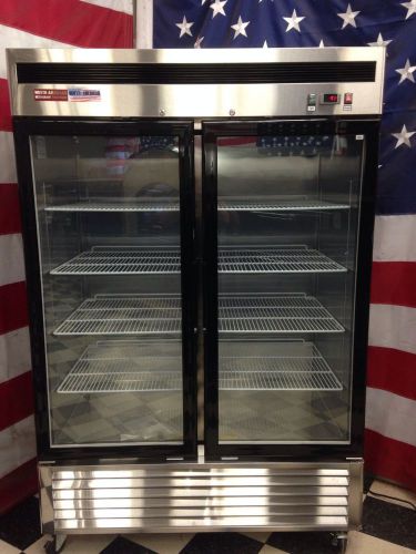 N.american glass 2 door merchandiser refrigerator double door  cooler for sale