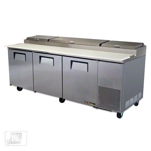 True pizza prep table, tpp-93, commercial, kitchen, new, cold, refrigerated for sale