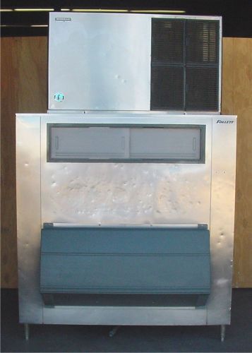 Hoshizaki km-1300sah ice maker machine with bin stackable crescent cuber for sale