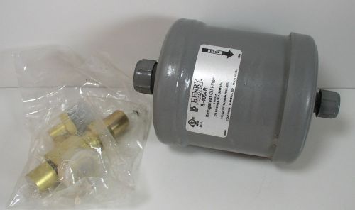 Henry S-4004R Refrigerant Oil Filter 4 Micron with Valve 375 PSIG Max