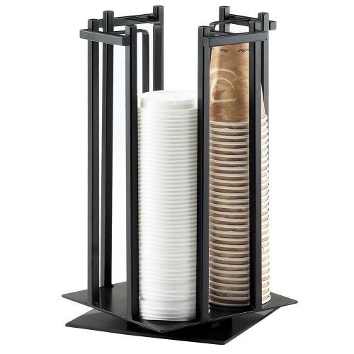Cal-Mil 1133-13 Black One By One Revolving Cup / Lid Organizer