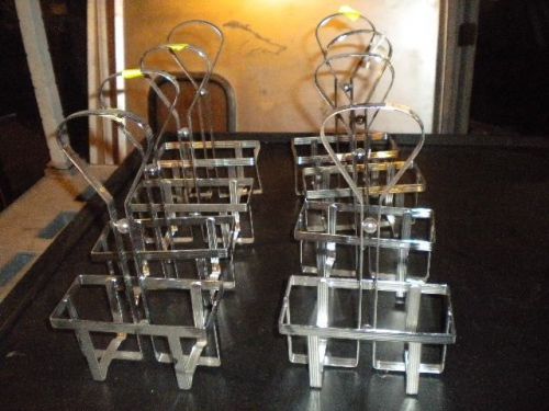 Lot 8 chrome table-top sauce caddie - great for any bar / restaurant - MUST SELL