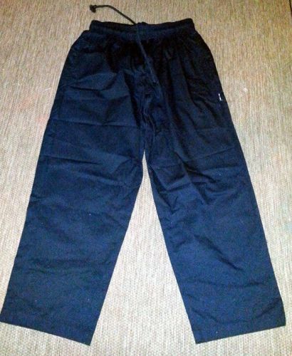 Chef Works Professional Mens Black Baggy Chef Pants f XL (42-44)