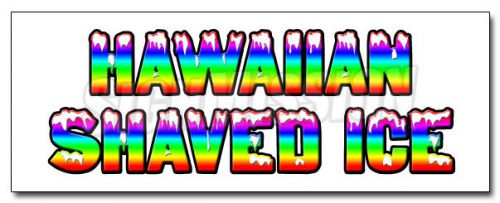 12&#034; HAWAIIAN SHAVED ICE DECAL sticker hawaian icee icy Italian sno snow cone