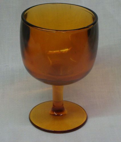 NEW - FOUR (4) INDIANA GLASS Amber 14 oz Heavy Goblet Gothic Chalice Beer Mug