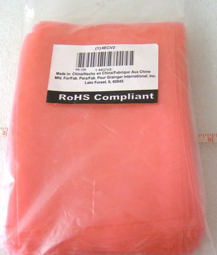 100 ea RoHS compliant  2 mil  4&#034; x 6&#034;   new Anti Static pink plastic baggies