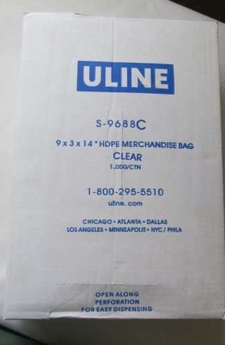 9 x 3 x 14&#034; .6 Mil Clear Merchandise Bags ULINE S-9688C