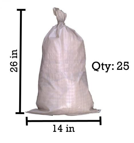 Sandbaggy 25 Beige Empty Sandbags For Sale 14x26 Sandbag Sand Bags Bag Poly