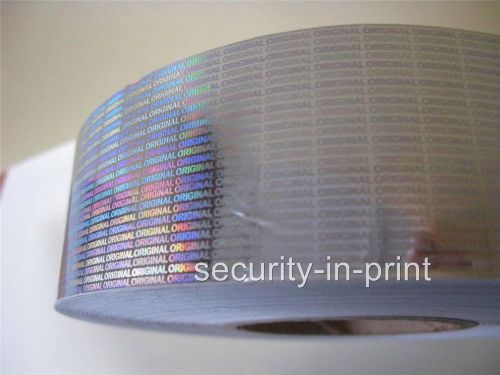 &#034;original&#034; (void) hologram holographic self-adhesive tape 50mm (w) x 1m long for sale