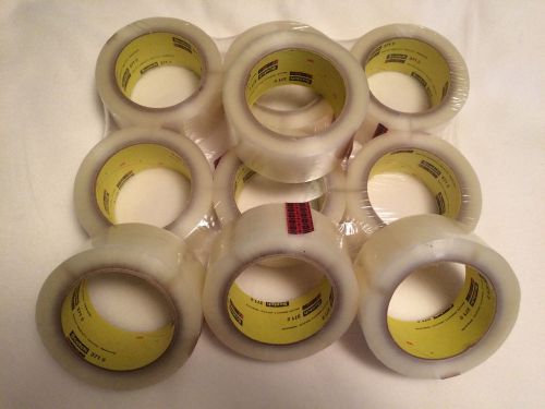 10 ROLLS 3&#034; 3M 371 SCOTCH CLEAR PACKING/SEALING TAPE