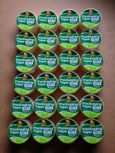 24 Rolls Duck Clear Packaging Shipping Tape 1.88&#034;X50 Yards Total of 1,200 Yards