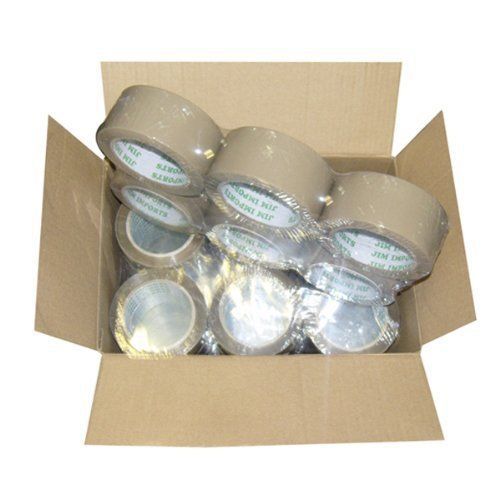 6roll 3&#034;x110yards box carton sealing packing packaging tape brown for sale