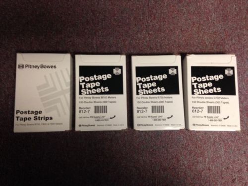 4-Pack Pitney Bowes Postage Tape Sheets 150 Double Sheets NIB - 600 Total