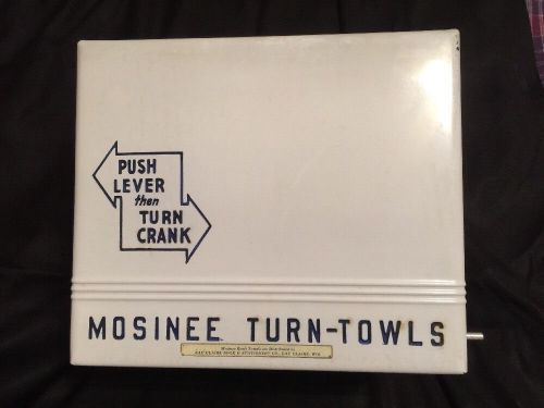 Vintage MOSINEE Kraft Turn-Towls Towel Metal Dispenser W/Key Bay West Paper Co