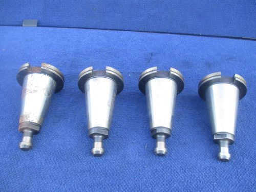 #T23 Lot of 4 TSD Universal # 100 CAT 50 Collect Chuck CNC Flange Tool Holder