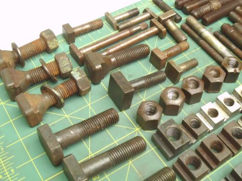 MISC LOT OF 65 METRIC SET UP FASTNERS TEE BOLTS NUTS STUDS (QTY 65) #57646