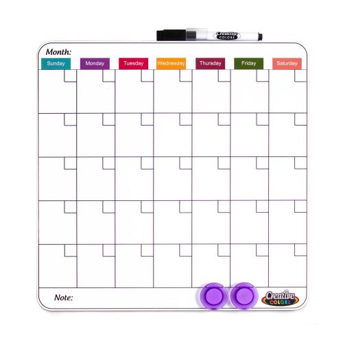 Creative Colors Magnetic Dry Erase Calendar