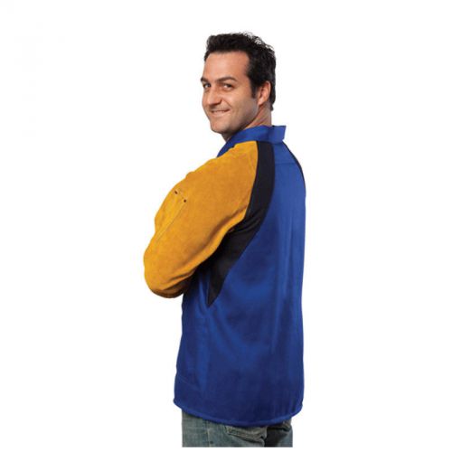 Tillman 3X-Large 9360 Blue Cotton/Inudra Stretch Leather Sleeves Welding Jacket