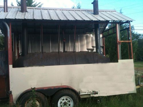 CUSTOM BBQ PIT BBQ LARGE BOTTLE ON Smoker Trailer Enclosed 18 FEET, COMPETITION