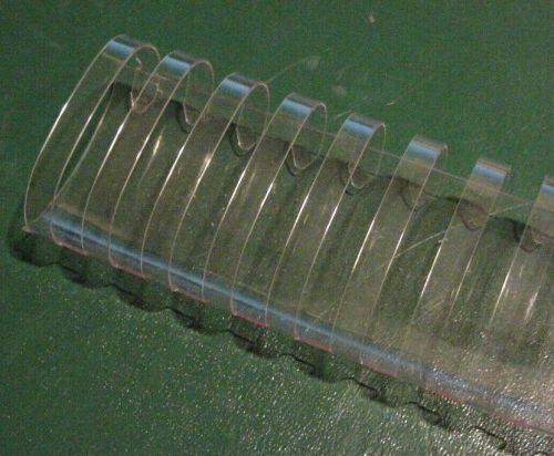 Plastic Binder Combs  - 8 1/2&#034; CLEAR  Lot of 38 - 2&#034; Oval - 15 Ring Spines
